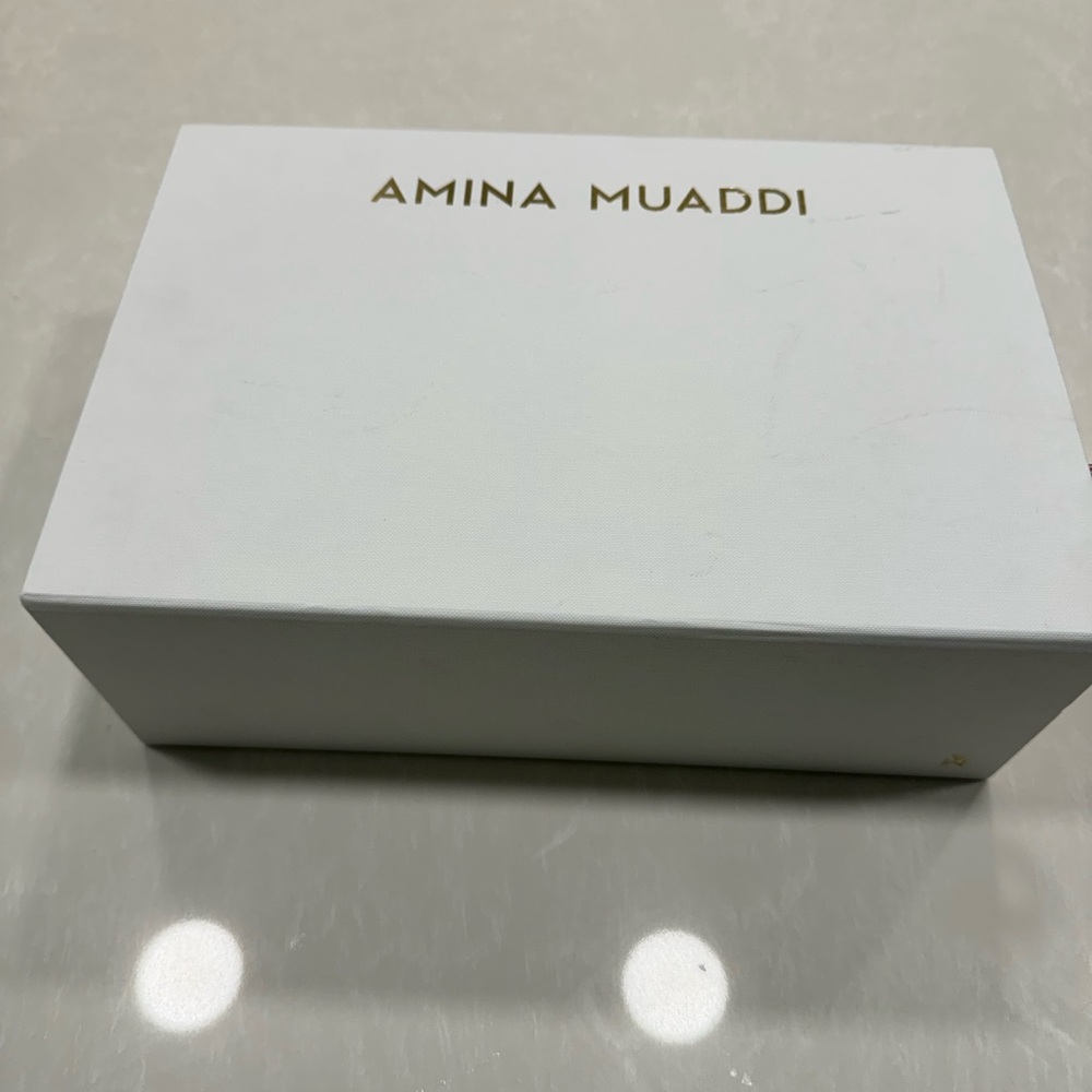 AMINA MUADDI Gilda Crystal-Embellished Satin Sandals - Picture 12 of 13